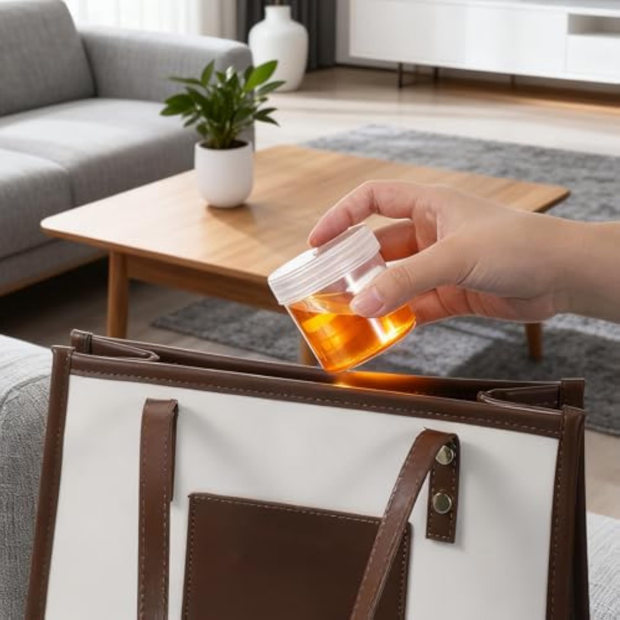 Clear Plastic Jar with Lid, 4 Pack Travel Size Container